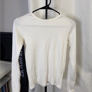 Brandy Melville White Long Sleeve Top
